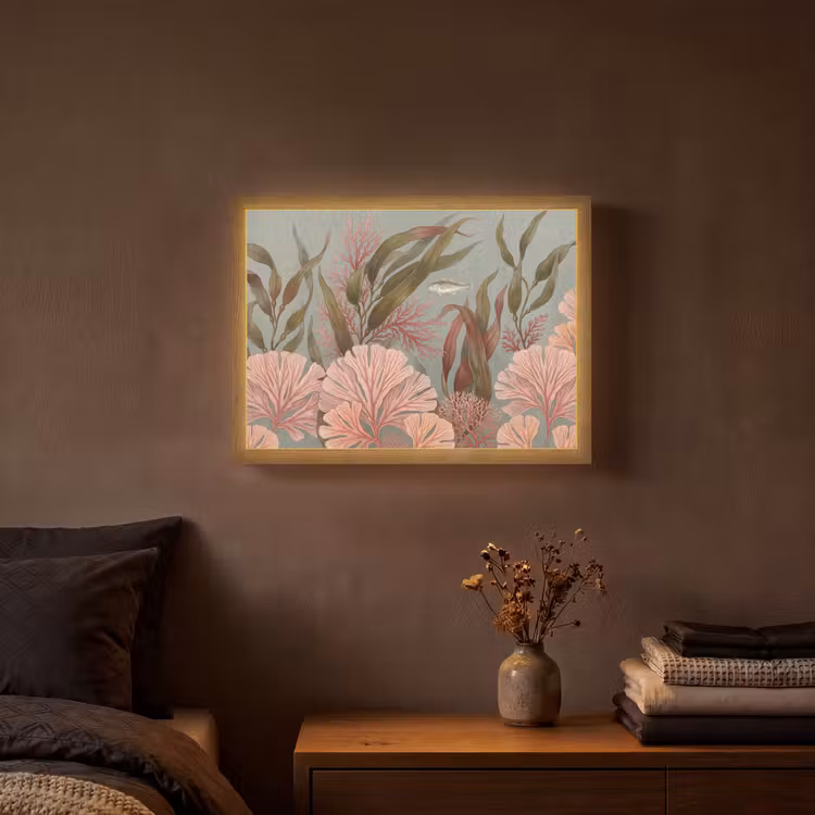 Lightbox - Wandlamp - Onderwater - Planten - Vis - Vintage - Groen — 3