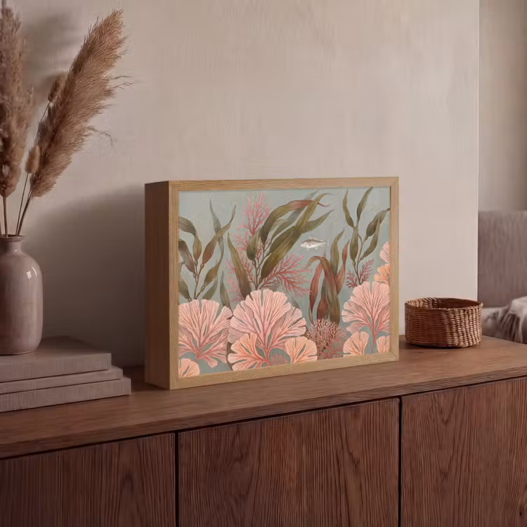 Lightbox - Wandlamp - Onderwater - Planten - Vis - Vintage - Groen — 4