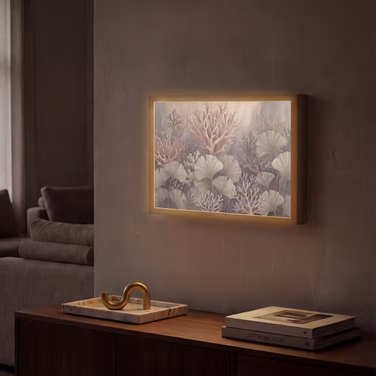 Lightbox - Wandlamp - Plant - Bladeren - Zee - Illustratie - Groen — 2