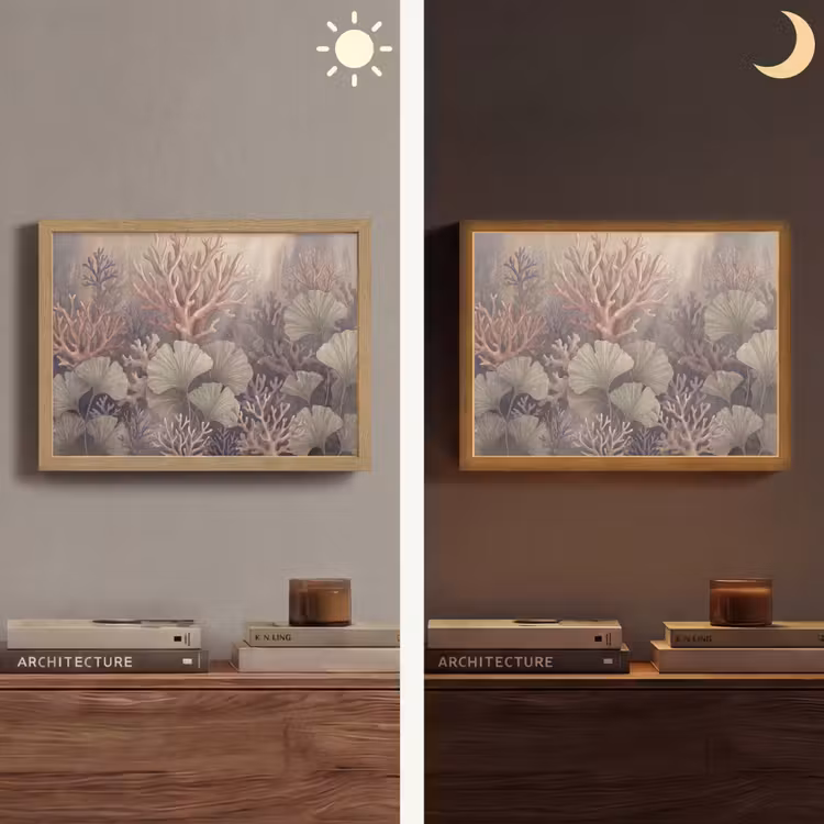 Lightbox - Wandlamp - Plant - Bladeren - Zee - Illustratie - Groen — 6