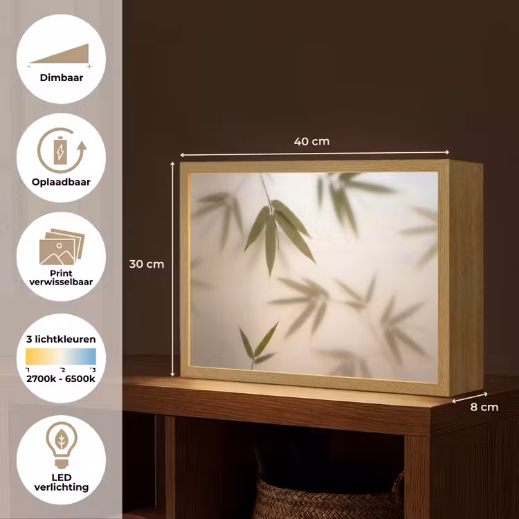 Lightbox - Wandlamp - Planten - Bladeren - Natuur - Groen — 10