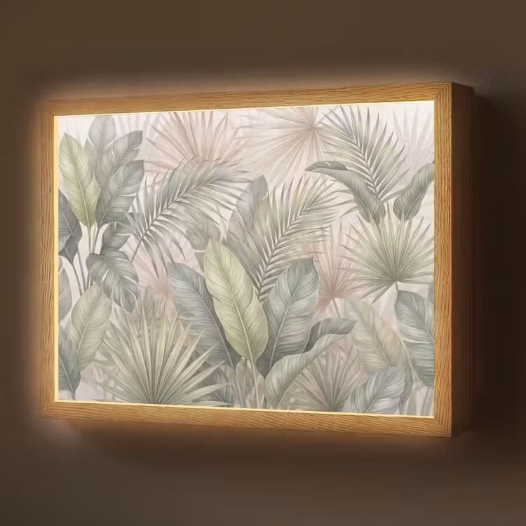 Lightbox - Wandlamp - Planten - Tropisch - Bladeren - Groen - Natuur — 1