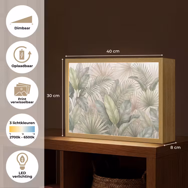 Lightbox - Wandlamp - Planten - Tropisch - Bladeren - Groen - Natuur — 10