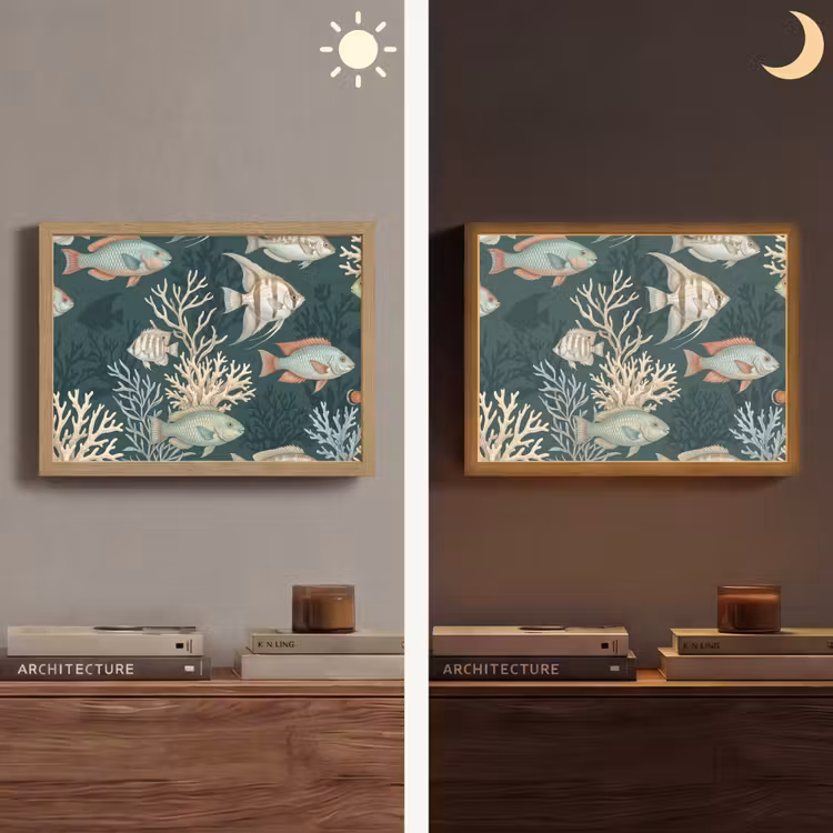 Lightbox - Wandlamp - Vis - Koraal - Onderwater - Illustratie — 6
