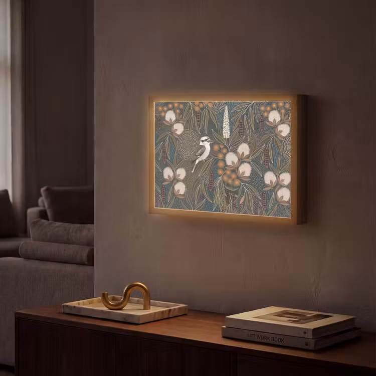 Lightbox - Wandlamp - Vogel - Bladeren - Natuur - Illustratie - Groen — 2