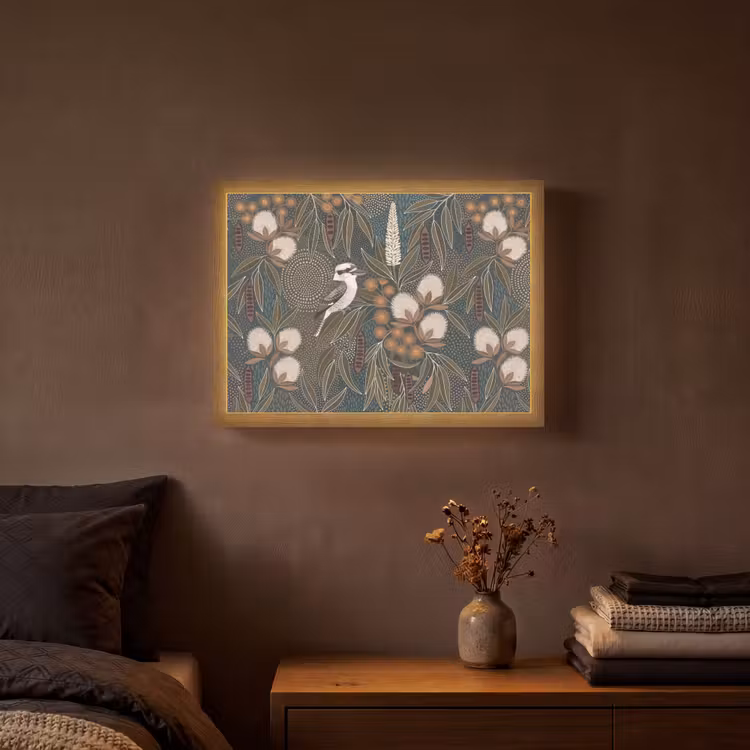 Lightbox - Wandlamp - Vogel - Bladeren - Natuur - Illustratie - Groen — 3