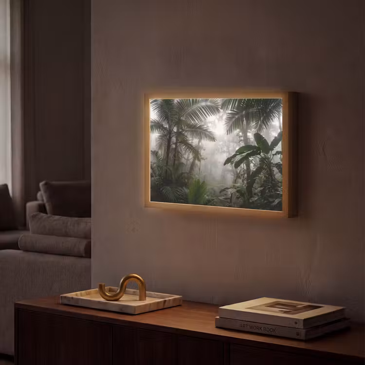 Lightbox - Wandlamp - Natuur - Jungle - Mist - Groen - Bladeren — 2