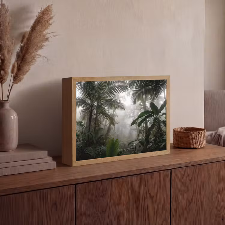 Lightbox - Wandlamp - Natuur - Jungle - Mist - Groen - Bladeren — 4