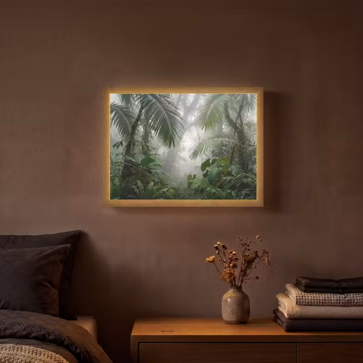 Lightbox - Wandlamp - Natuur - Jungle - Mist - Tropisch - Groen — 3