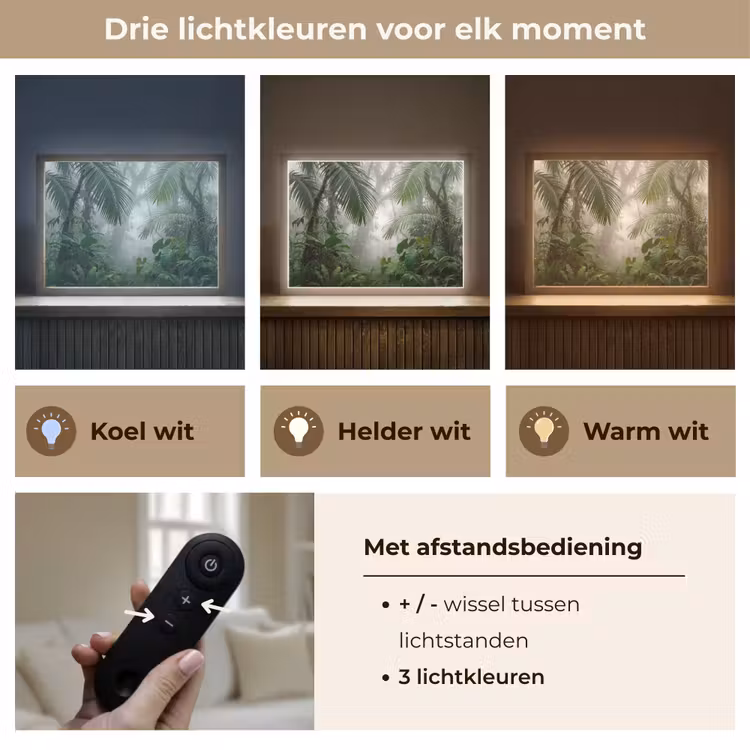 Lightbox - Wandlamp - Natuur - Jungle - Mist - Tropisch - Groen — 8