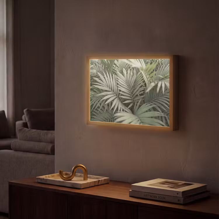 Lightbox - Wandlamp - Plant - Palmbladeren - Natuur - Groen — 2