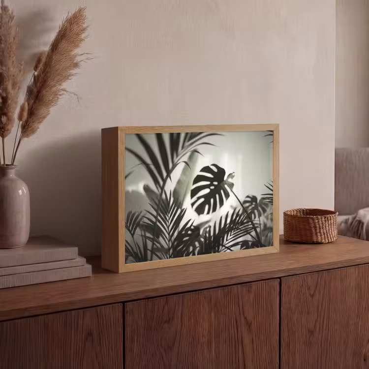 Lightbox - Wandlamp - Planten - Bladeren - Natuur - Minimalistisch - Groen — 4