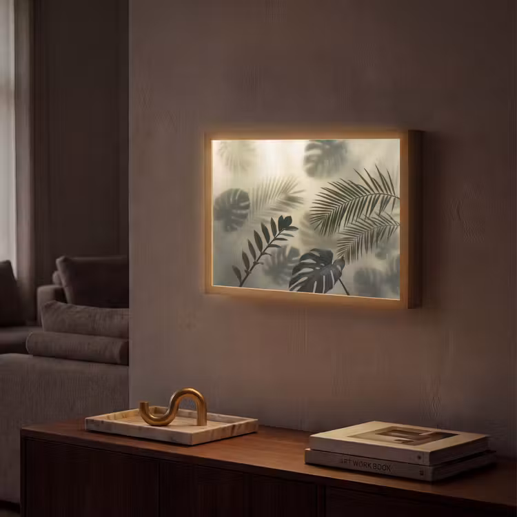 Lightbox - Wandlamp - Planten - Bladeren - Schaduwen - Groen - Modern — 2