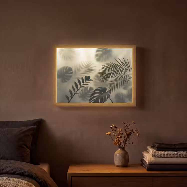 Lightbox - Wandlamp - Planten - Bladeren - Schaduwen - Groen - Modern — 3