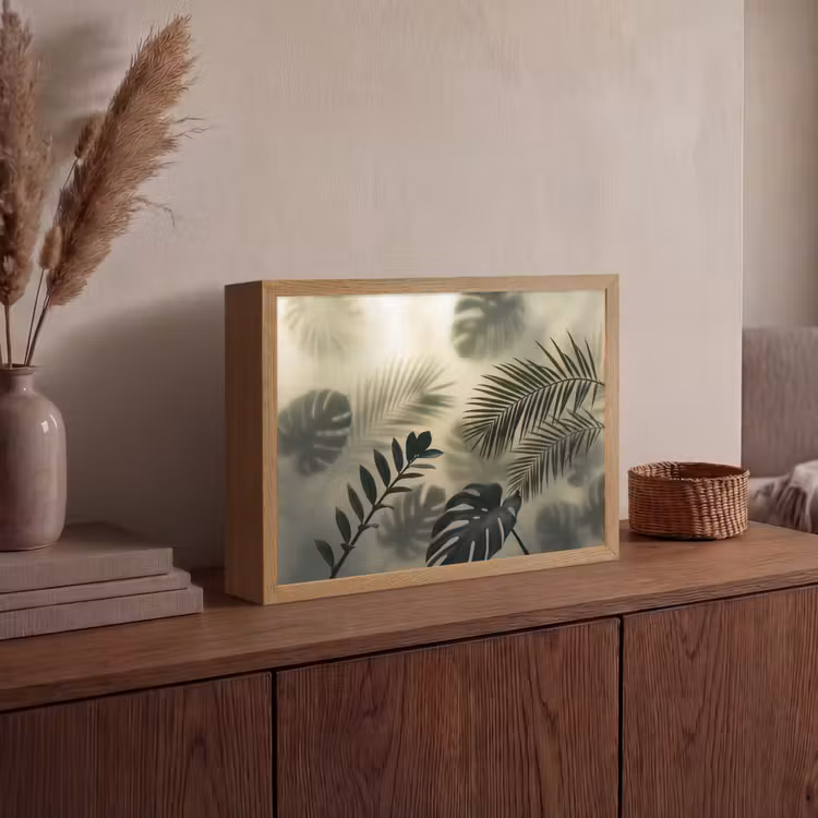 Lightbox - Wandlamp - Planten - Bladeren - Schaduwen - Groen - Modern — 4
