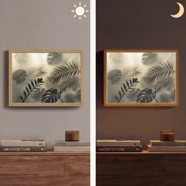Lightbox - Wandlamp - Planten - Bladeren - Schaduwen - Groen - Modern — 6