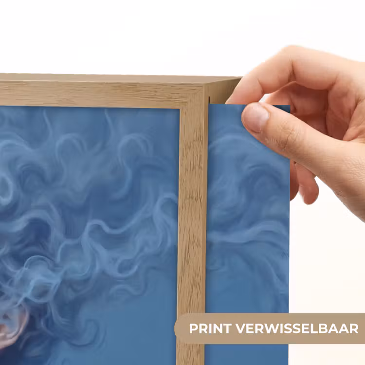 Lightbox - Wandlamp - Portret - Zonnebril - Rook - Abstract - Blauw — 5