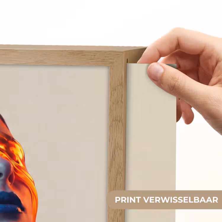 Lightbox - Wandlamp - Vrouw - Oranje - Abstract - Modern - Kleurrijk — 5