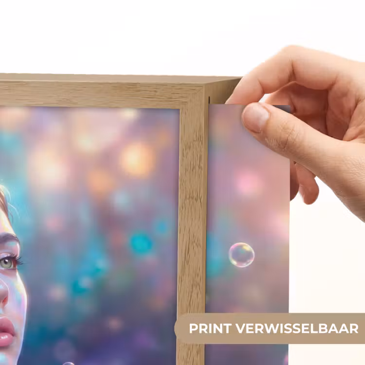 Lightbox - Wandlamp - Vrouw - Water - Portret - Kleurrijk - Modern — 5