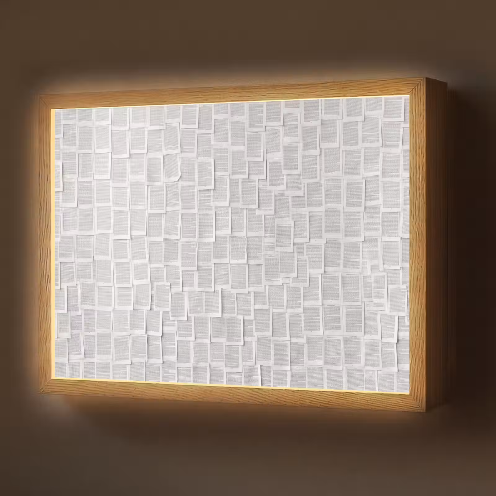Lightbox - Wandlamp - Papier - Overlappend - Textuur - Modern - Wit — 1