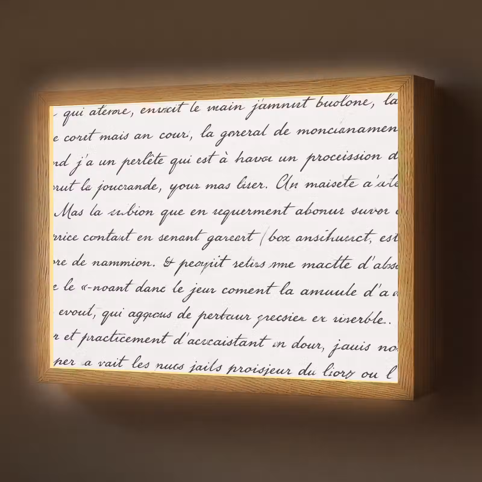 Lightbox - Wandlamp - Tekst - Handschrift - Klassiek - ZwartWit — 1