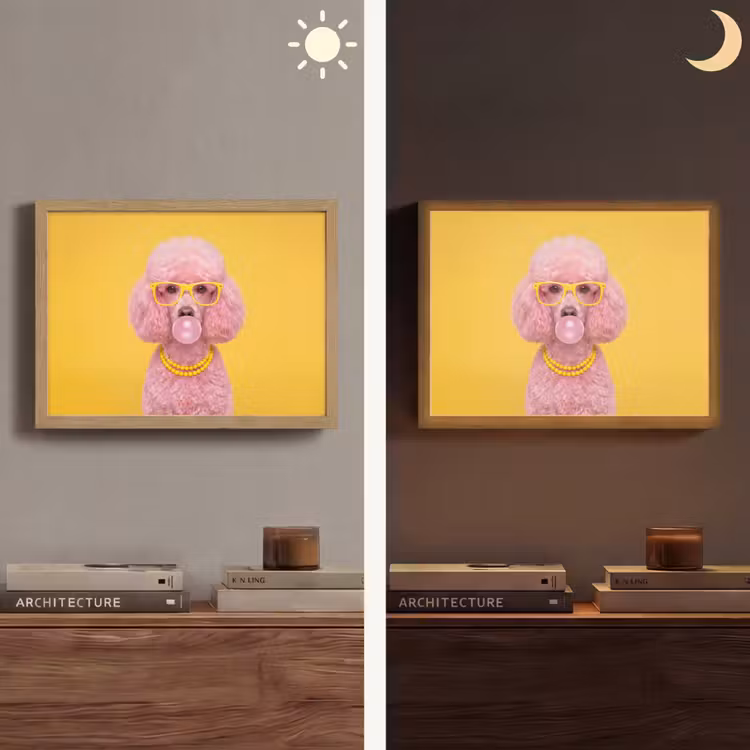 Lightbox - Wandlamp - Hond - Kauwgum - Dieren - Modern - Roze — 6