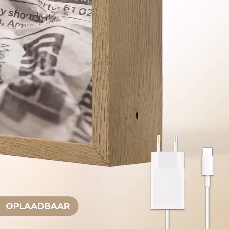 Lightbox - Wandlamp - Krant - Gekreukeld - Textuur - Vintage - Zwart-wit — 7