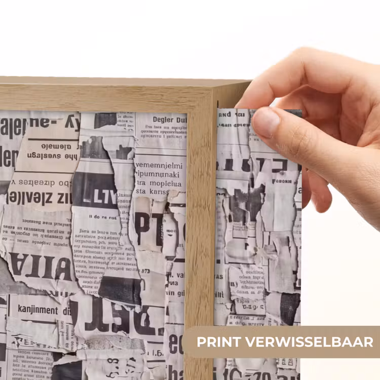 Lightbox - Wandlamp - Krant - Gescheurd - Textuur - Abstract - Zwart-wit — 5