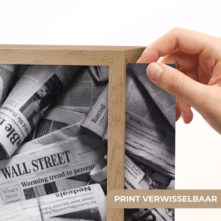 Lightbox - Wandlamp - Krant - Stapel - Nieuws - Zwart-wit — 5