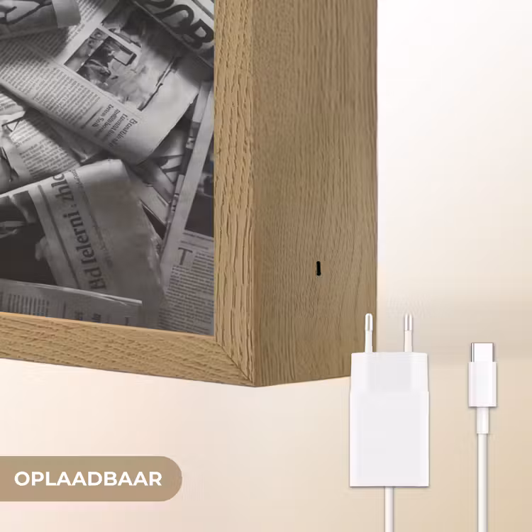 Lightbox - Wandlamp - Krant - Stapel - Nieuws - Zwart-wit — 7