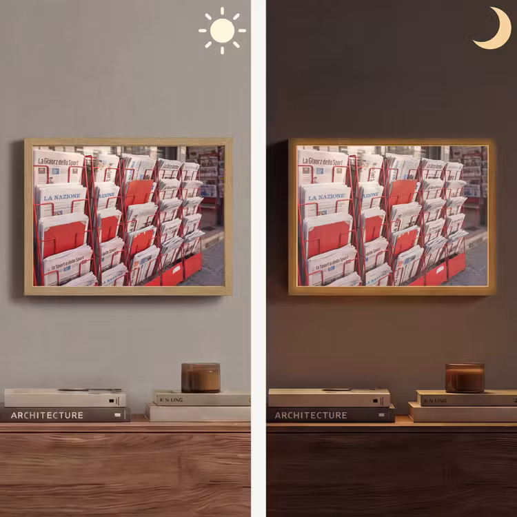 Lightbox - Wandlamp - Kranten - Rek - Stedelijk - Dagelijks leven - Rood — 6