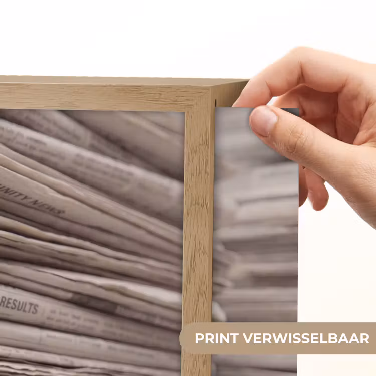 Lightbox - Wandlamp - Kranten - Stapel - Nieuws - Vintage - Beige — 5