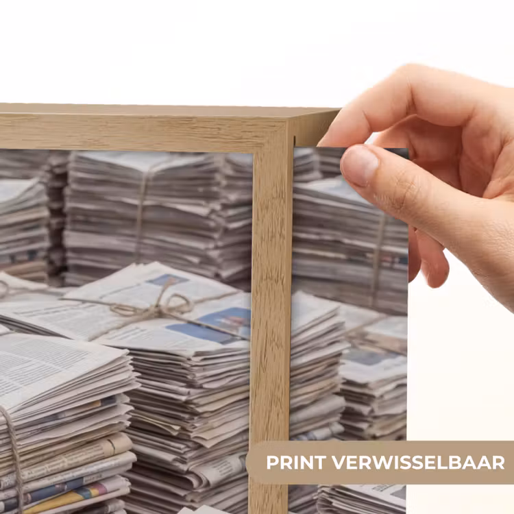 Lightbox - Wandlamp - Kranten - Stapels - Touw - Informatie - Vintage — 5