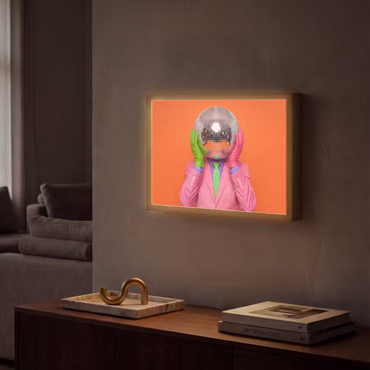 Lightbox - Wandlamp - Kunst - Disco bal - Kleurrijk - Modern - Studio — 2