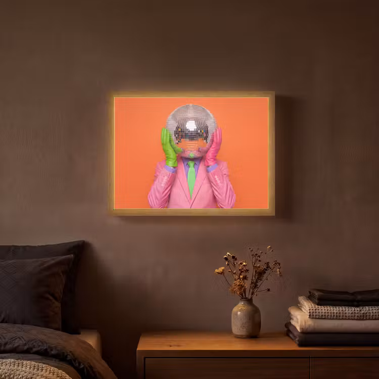 Lightbox - Wandlamp - Kunst - Disco bal - Kleurrijk - Modern - Studio — 3