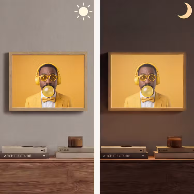 Lightbox - Wandlamp - Man - Bubblegum - Portret - Geel - Modern — 6