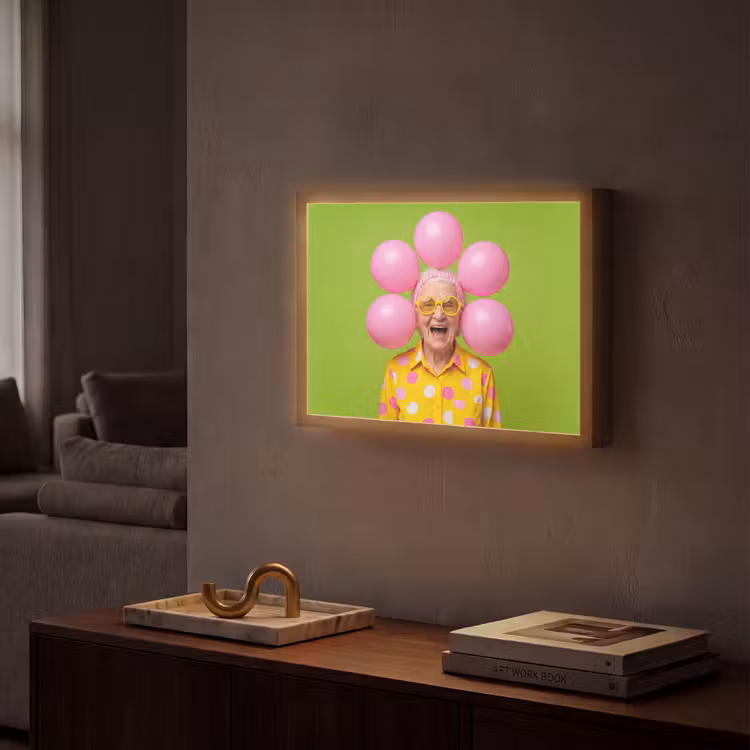 Lightbox - Wandlamp - Mens - Ballonnen - Feest - Kleurrijk - Roze — 2