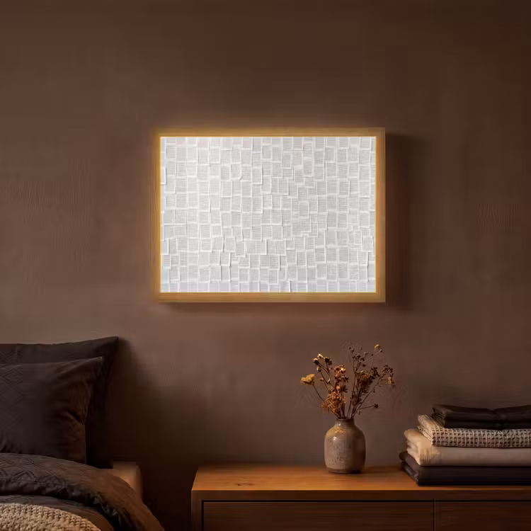 Lightbox - Wandlamp - Papier - Overlappend - Textuur - Modern - Wit — 3