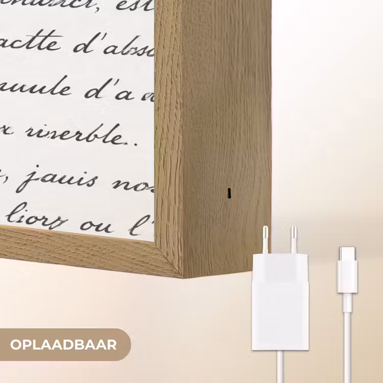 Lightbox - Wandlamp - Tekst - Handschrift - Klassiek - ZwartWit — 7