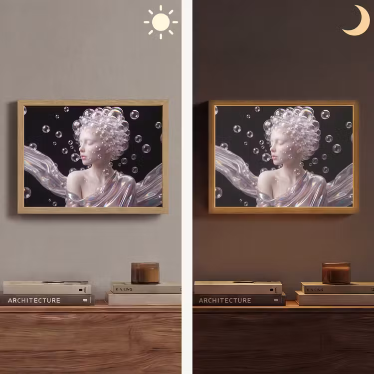 Lightbox - Wandlamp - Vrouw - Bellen - Abstract - Kleurrijk — 6
