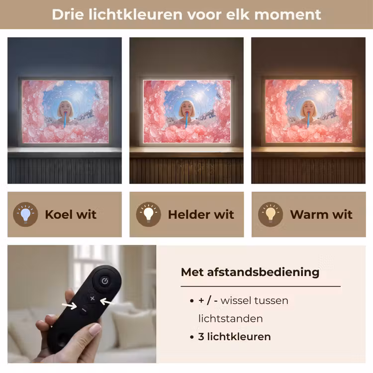 Lightbox - Wandlamp - Vrouw - Drank - Zomer - Roze - Blauw — 8