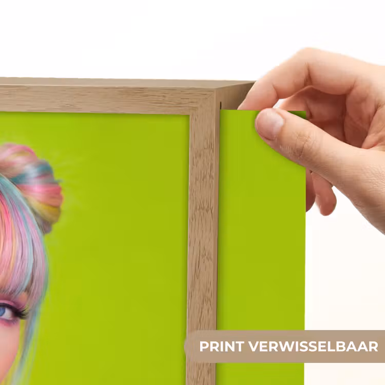Lightbox - Wandlamp - Vrouw - Kleurrijk haar - Pop art - Modern - Levendig — 5