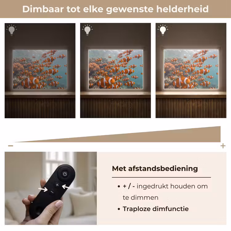 Lightbox - Wandlamp - Vis - School - Onderwater - Dieren - Oranje — 9