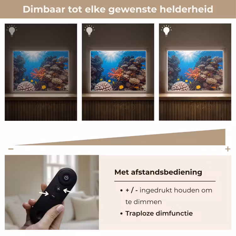 Lightbox - Wandlamp - Zee - Koraalrif - Natuur - Levendig - Blauw — 9
