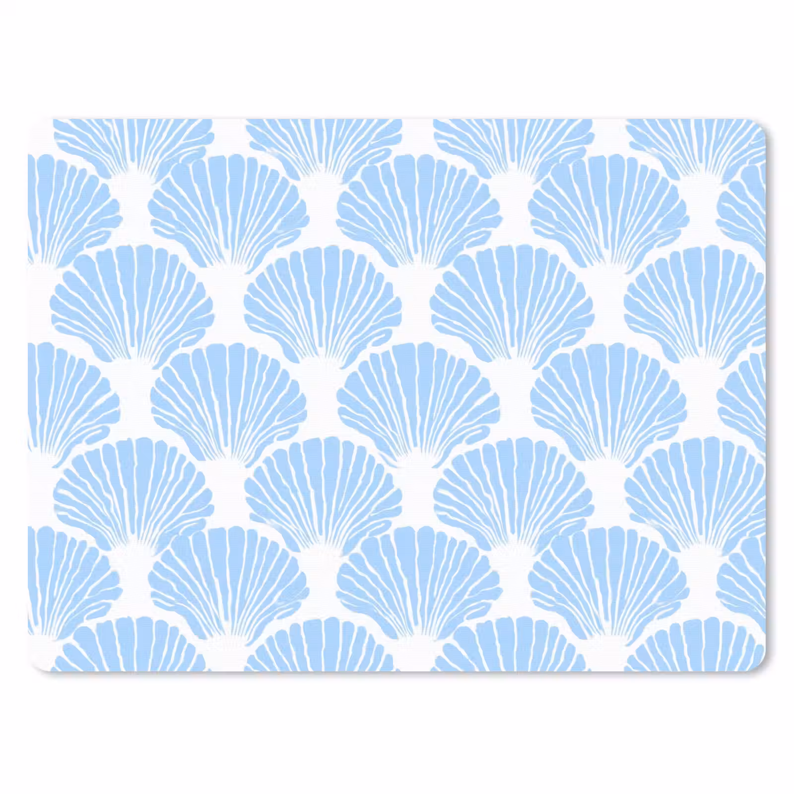Muismat - Blauw - Wit - Schelpen - Grafisch - Structuur — 1