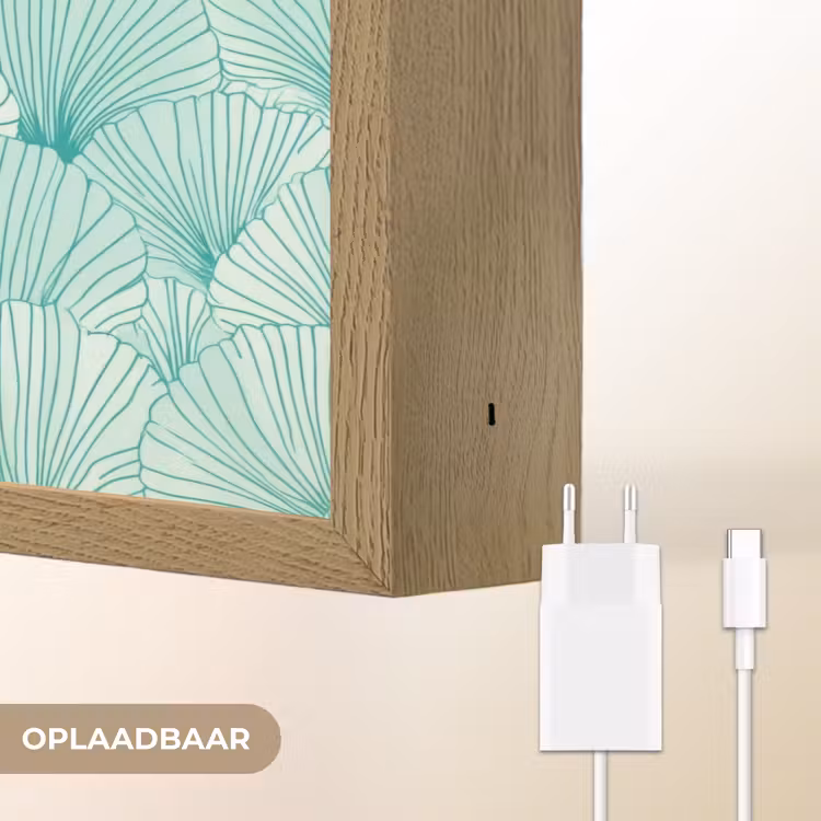 Lightbox - Wandlamp - Groen - Wit - Ginko - Getekend - Textuur — 7