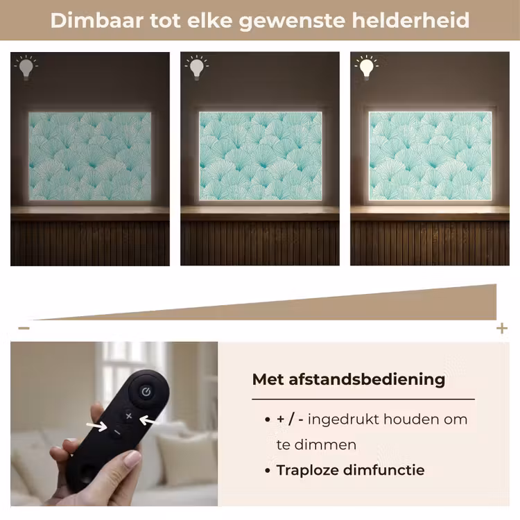 Lightbox - Wandlamp - Groen - Wit - Ginko - Getekend - Textuur — 9
