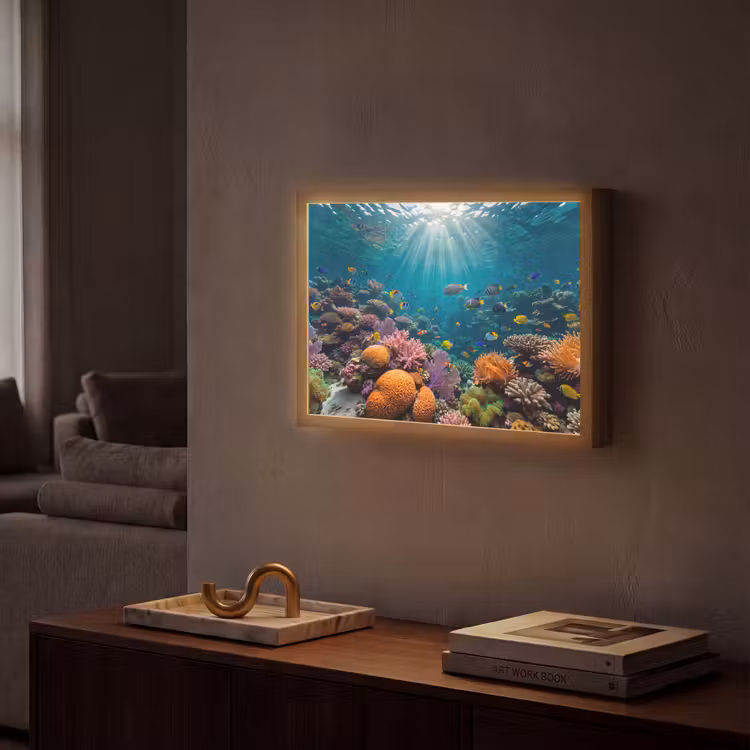 Lightbox - Wandlamp - Vis - Koraal - Oceaan - Natuur - Kleurrijk — 2