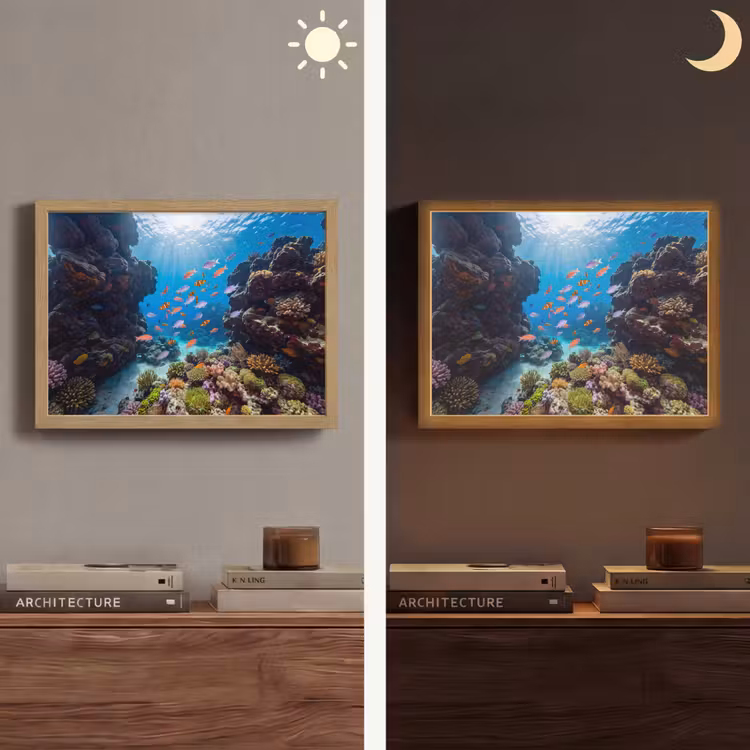 Lightbox - Wandlamp - Vis - Koraalrif - Onderwater - Levendig - Blauw — 6