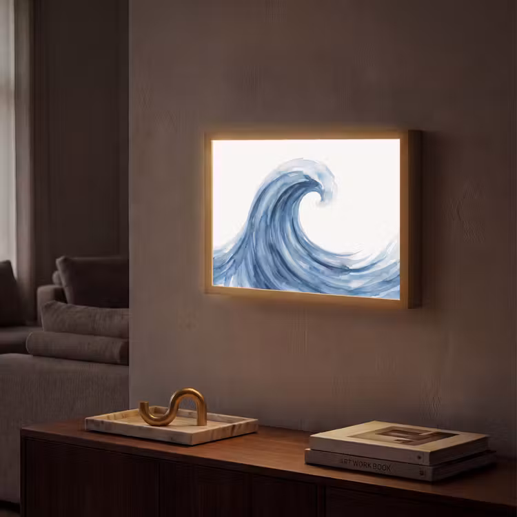 Lightbox - Wandlamp - Water - Beweging - Natuur - Modern - Blauw — 2